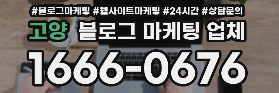 고양 블로그 마케팅 업체