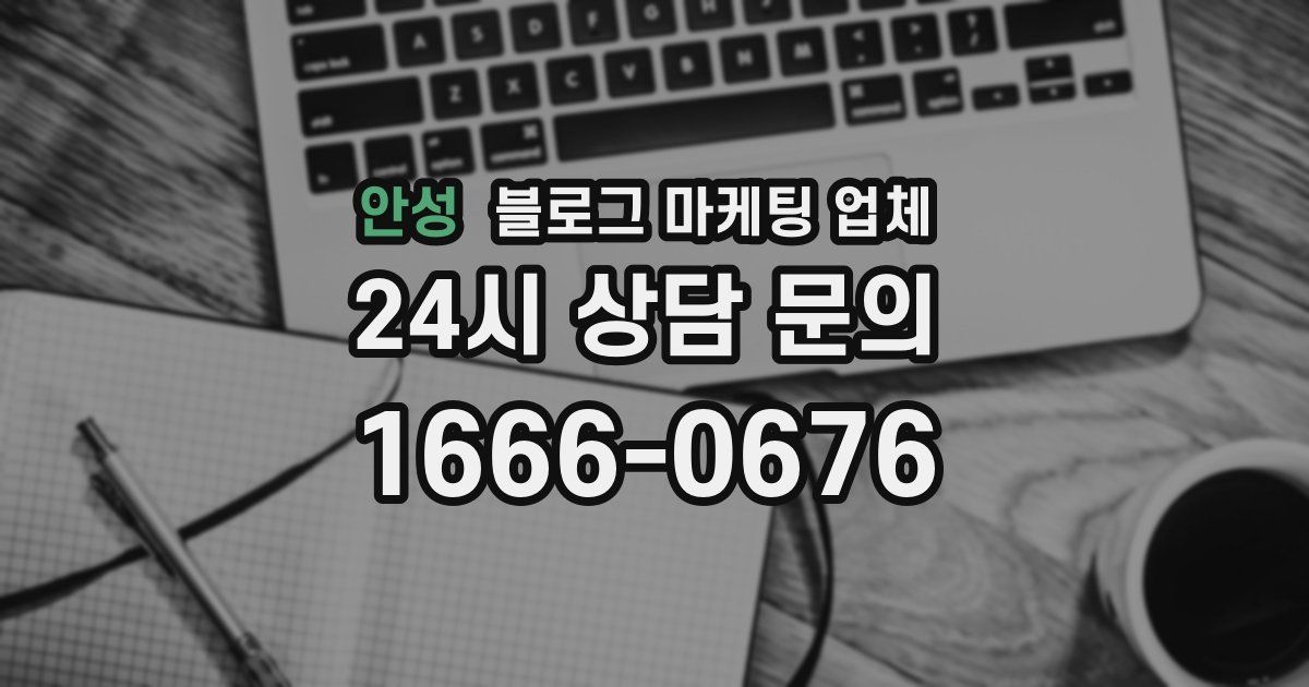 안성 블로그 마케팅 업체