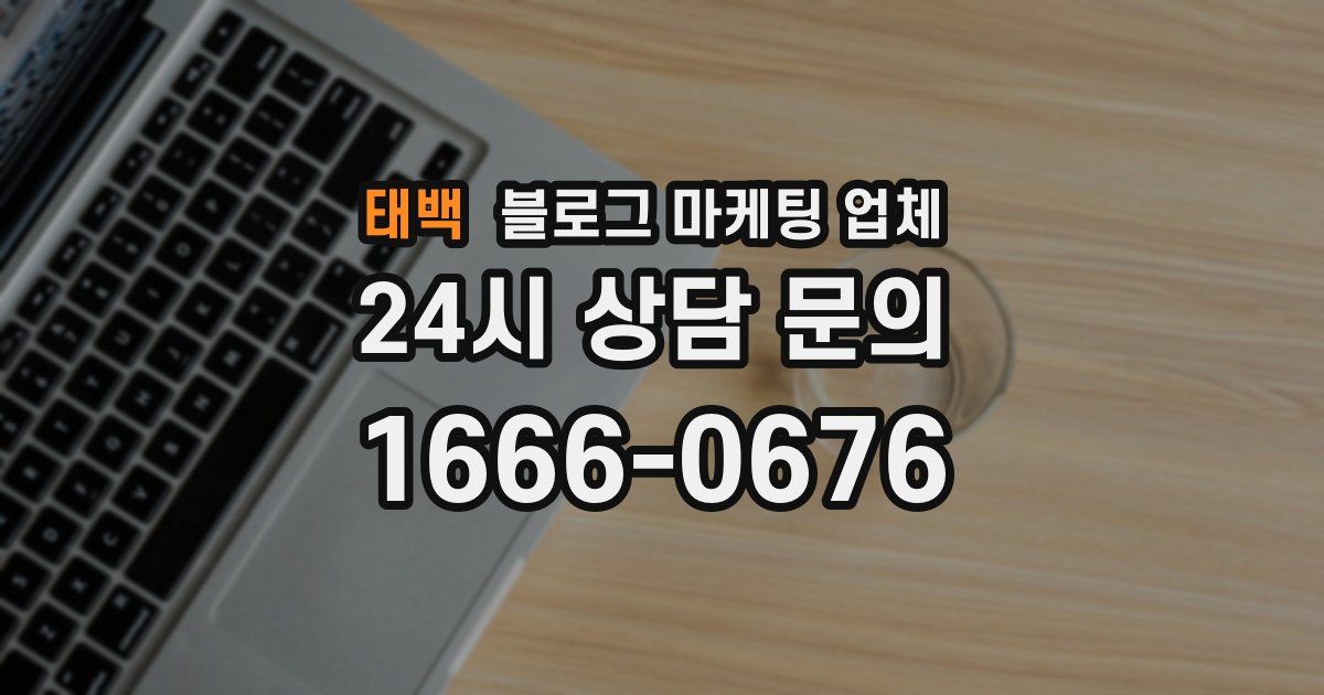 태백 블로그 마케팅 업체