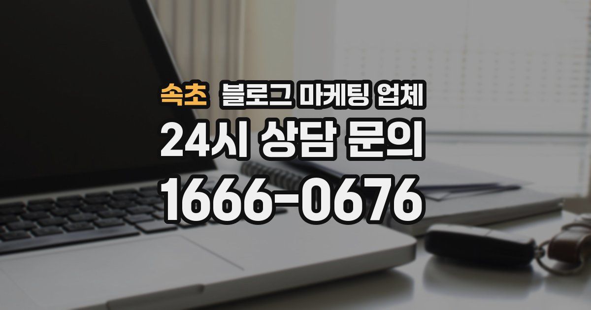 속초 블로그 마케팅 업체