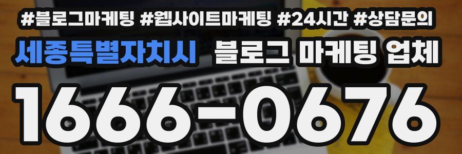 세종특별자치시 블로그 마케팅 업체