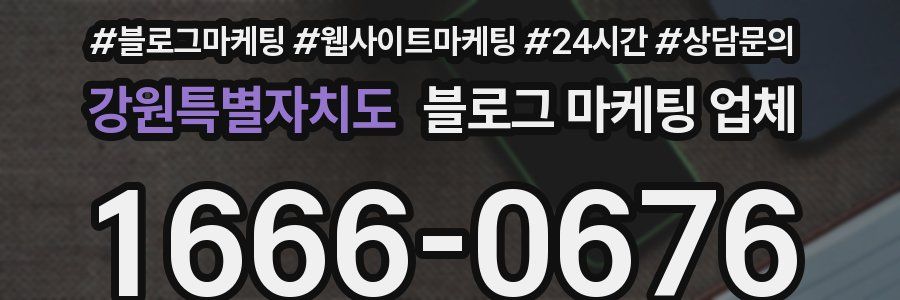 강원특별자치도 블로그 마케팅 업체
