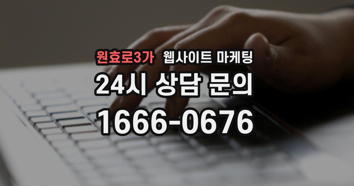 원효로3가 웹사이트 마케팅