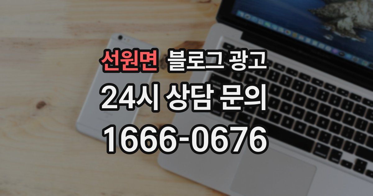 선원면 블로그 광고