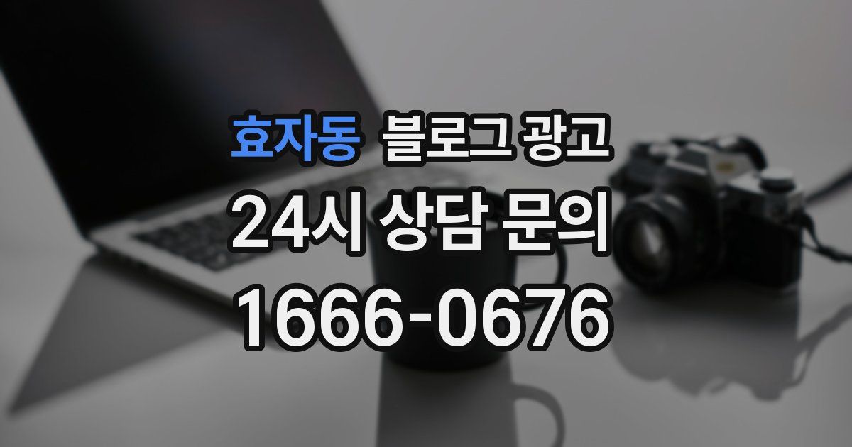 효자동 블로그 광고