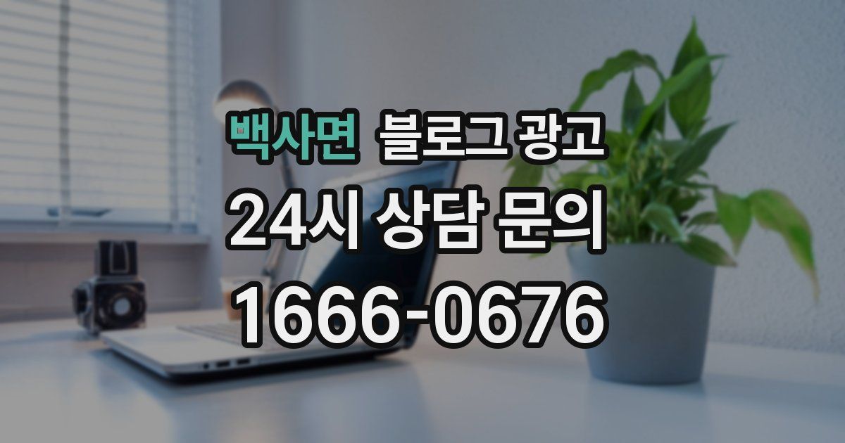 백사면 블로그 광고