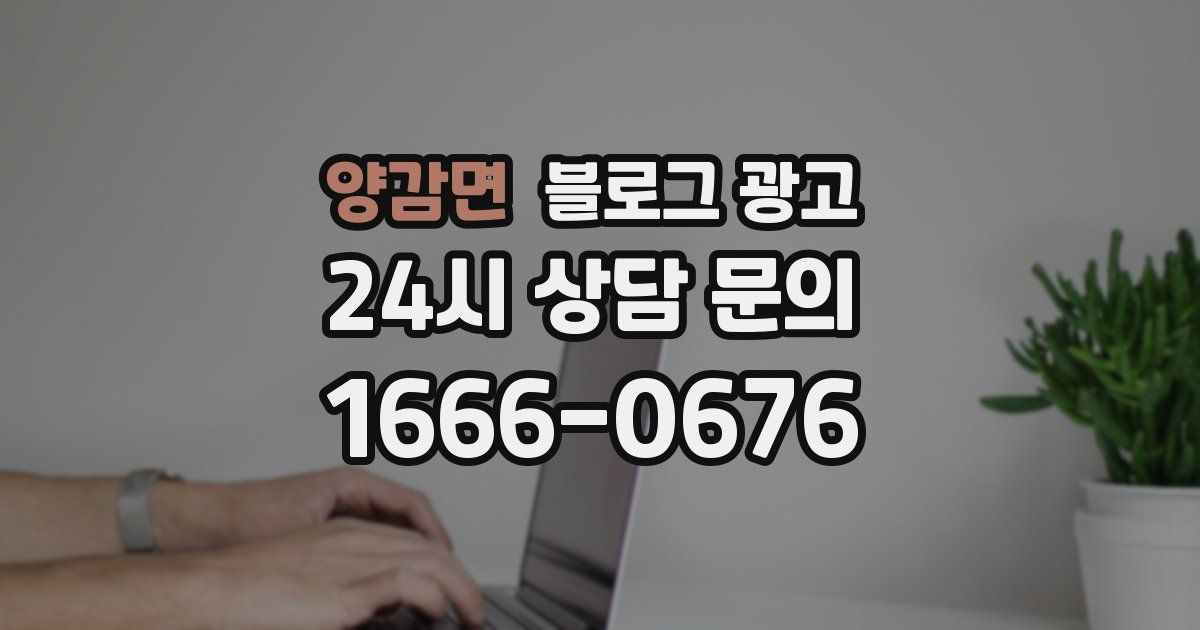 양감면 블로그 광고