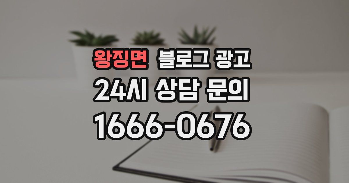 왕징면 블로그 광고