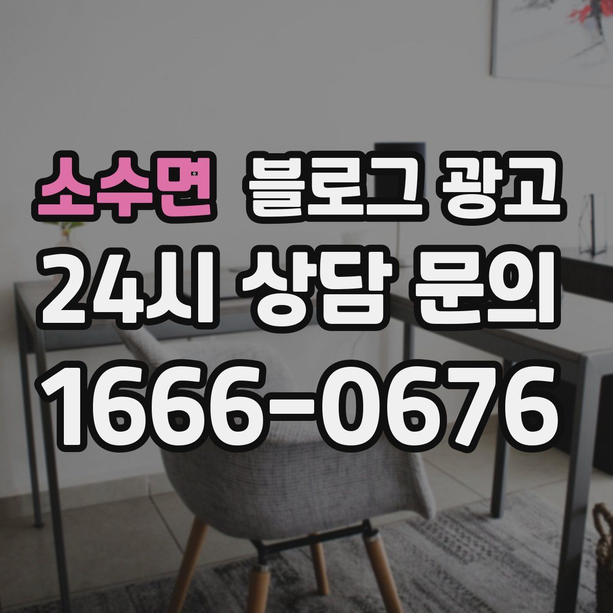 소수면 블로그 광고