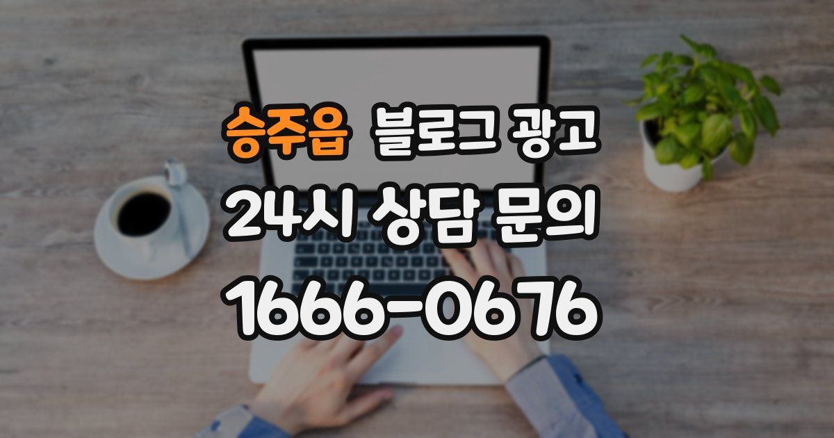 승주읍 블로그 광고