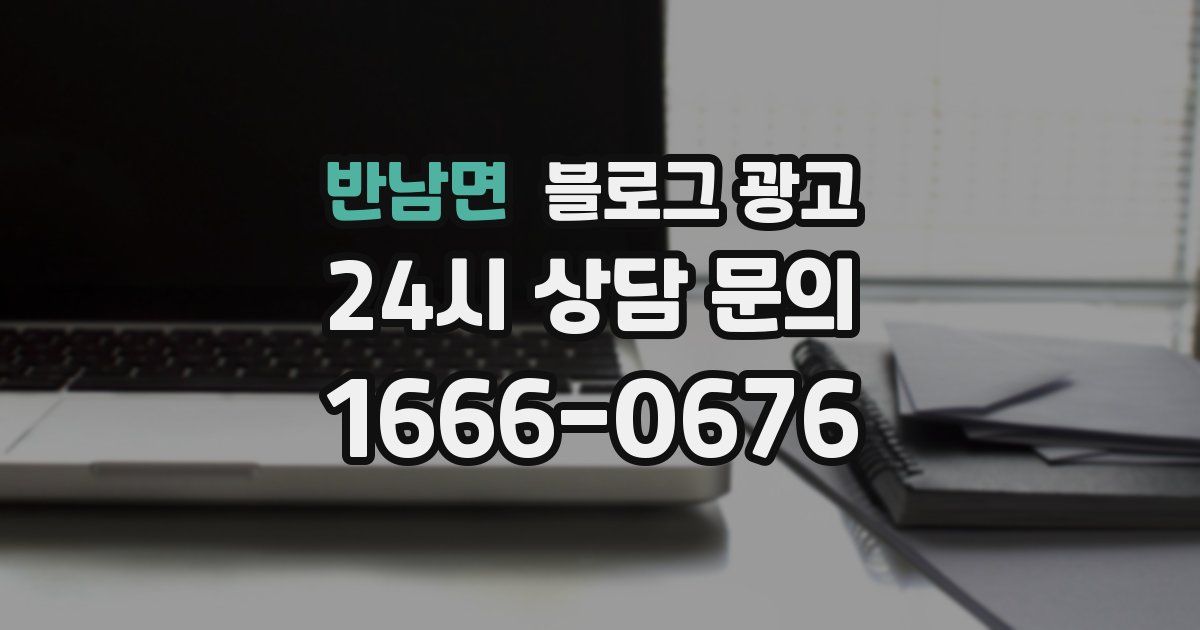 반남면 블로그 광고