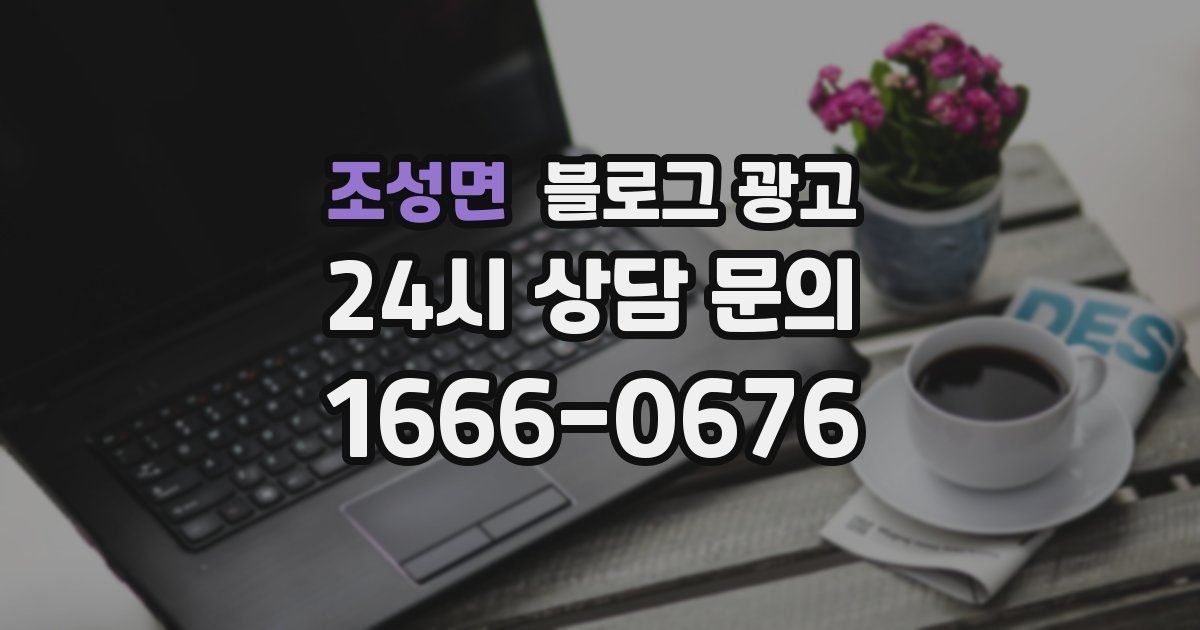 조성면 블로그 광고