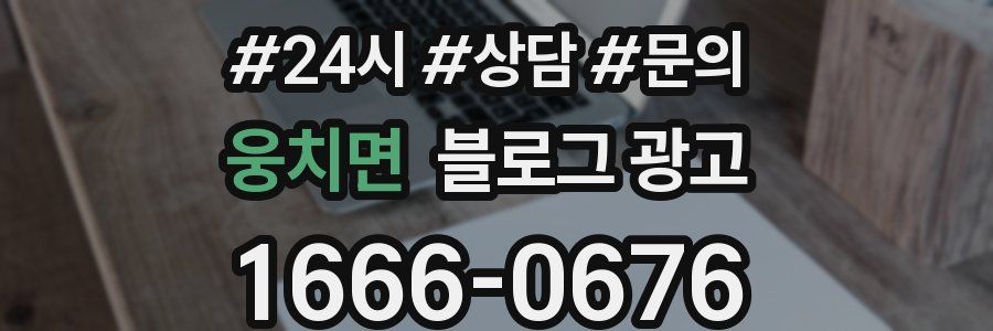 웅치면 브랜드 블로그