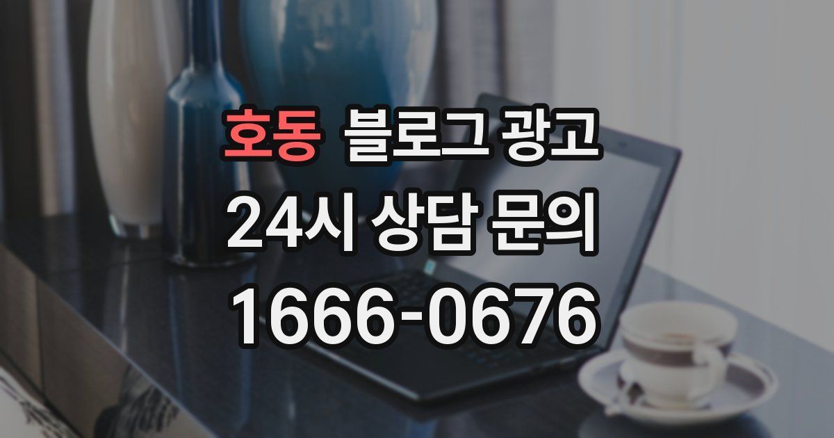 호동 블로그 광고