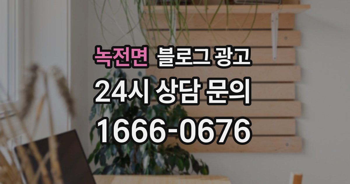 녹전면 블로그 광고