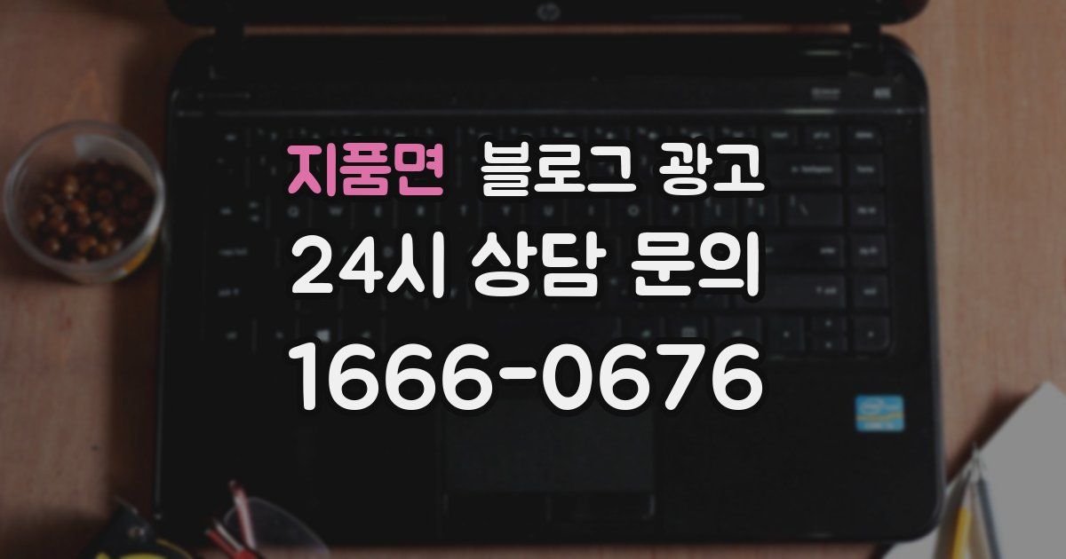 지품면 블로그 광고