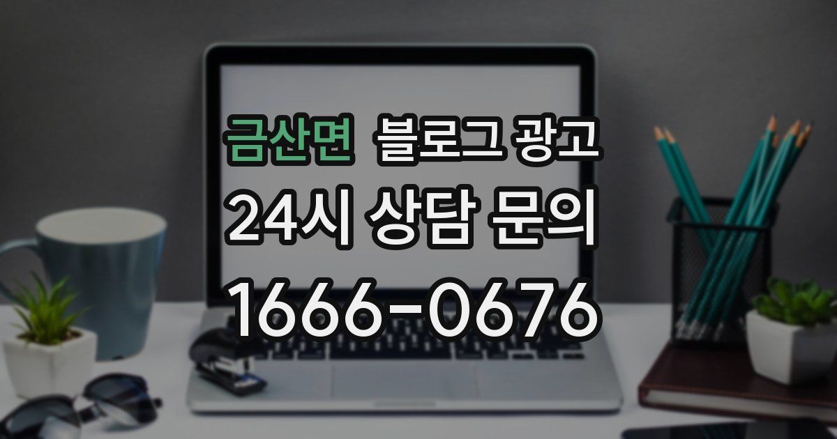 금산면 블로그 광고