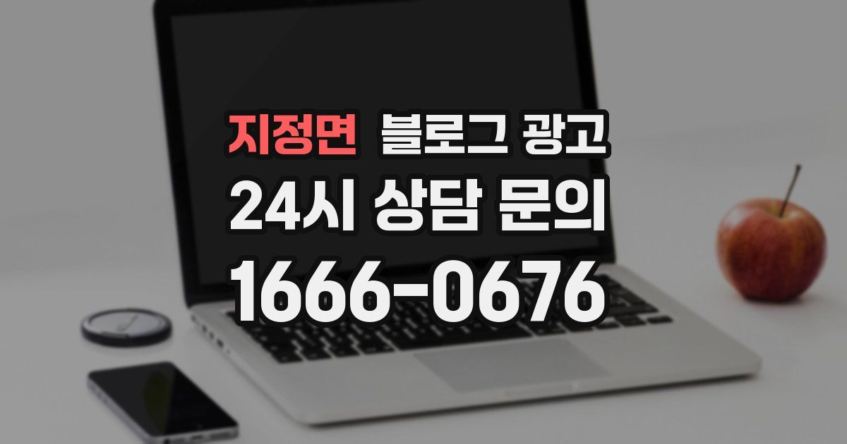 지정면 블로그 광고