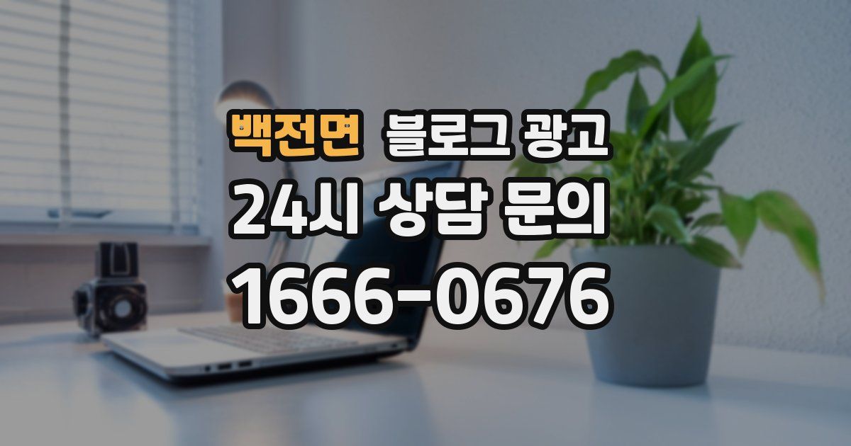 백전면 블로그 광고