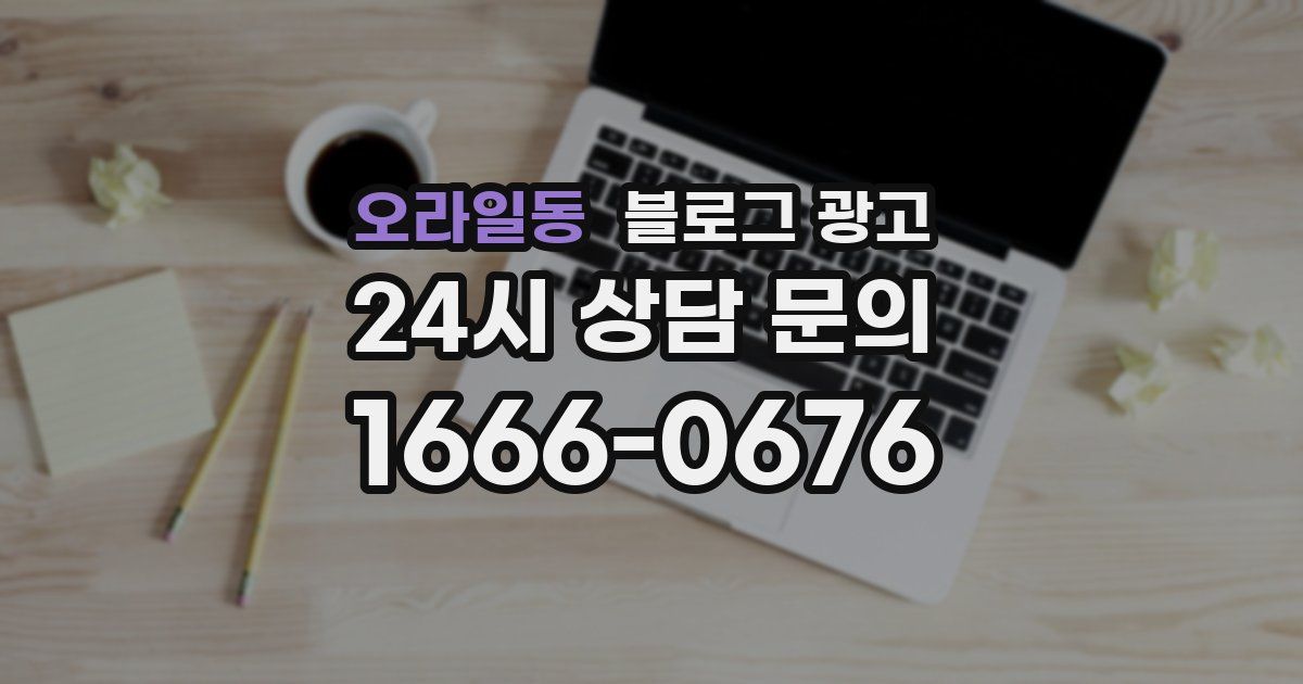 오라일동 블로그 광고