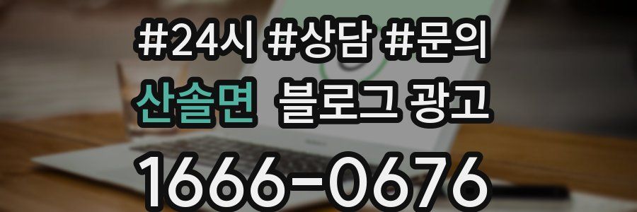 산솔면 브랜드 블로그