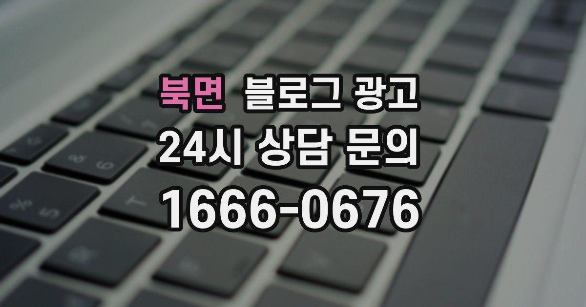 북면 블로그 광고