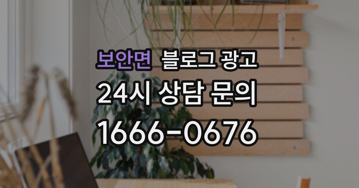 보안면 블로그 광고