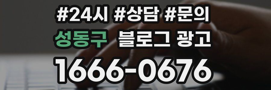 성동구 브랜드 블로그