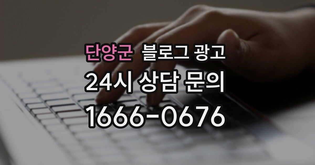 단양군 블로그 광고