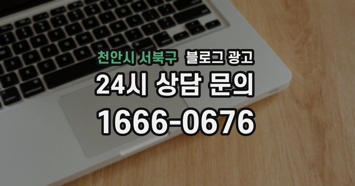 천안시 서북구 블로그 광고