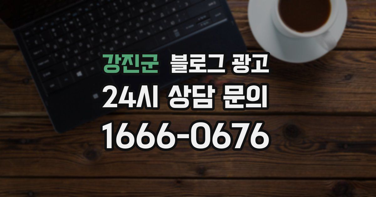 강진군 블로그 광고