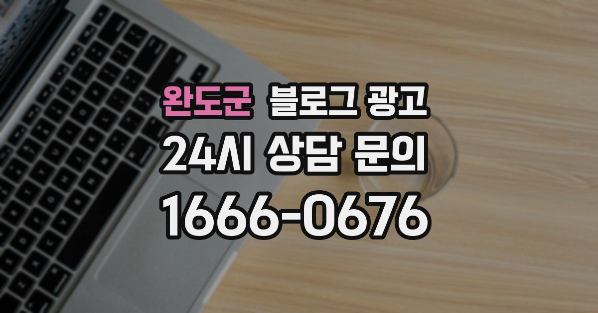 완도군 블로그 광고