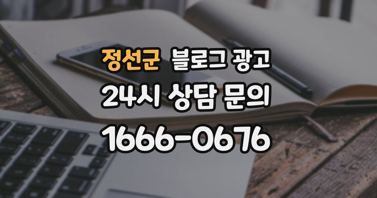 정선군 블로그 광고