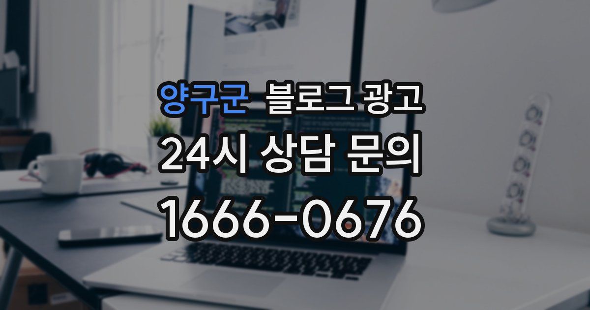 양구군 블로그 광고