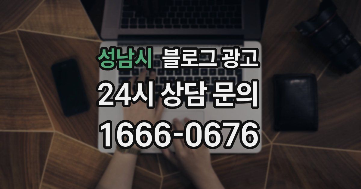 성남시 블로그 광고