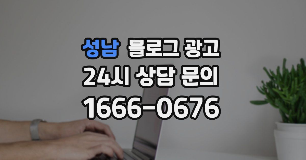 성남 블로그 광고