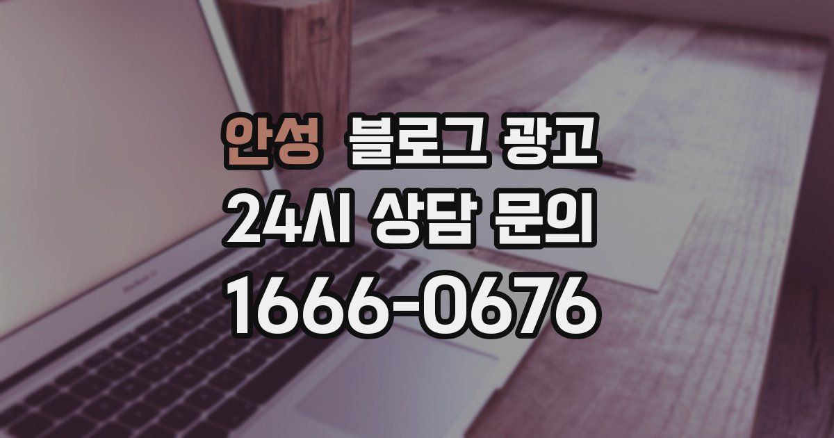 안성 블로그 광고