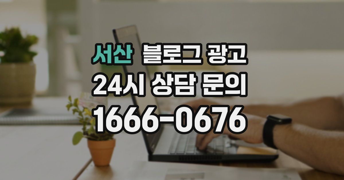 서산 블로그 광고