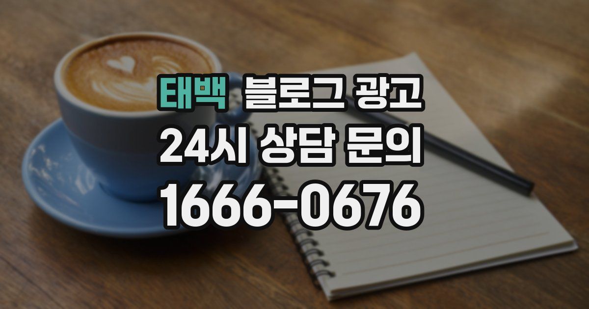 태백 블로그 광고