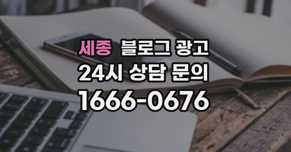 세종 블로그 광고