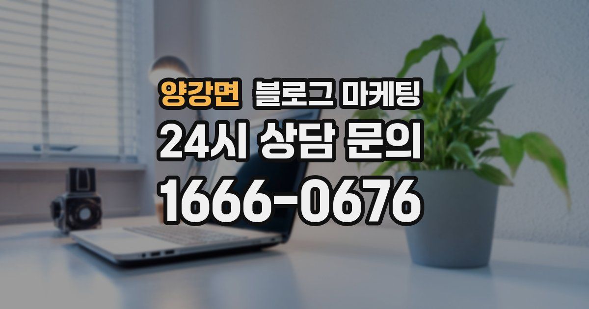 양강면 블로그 마케팅
