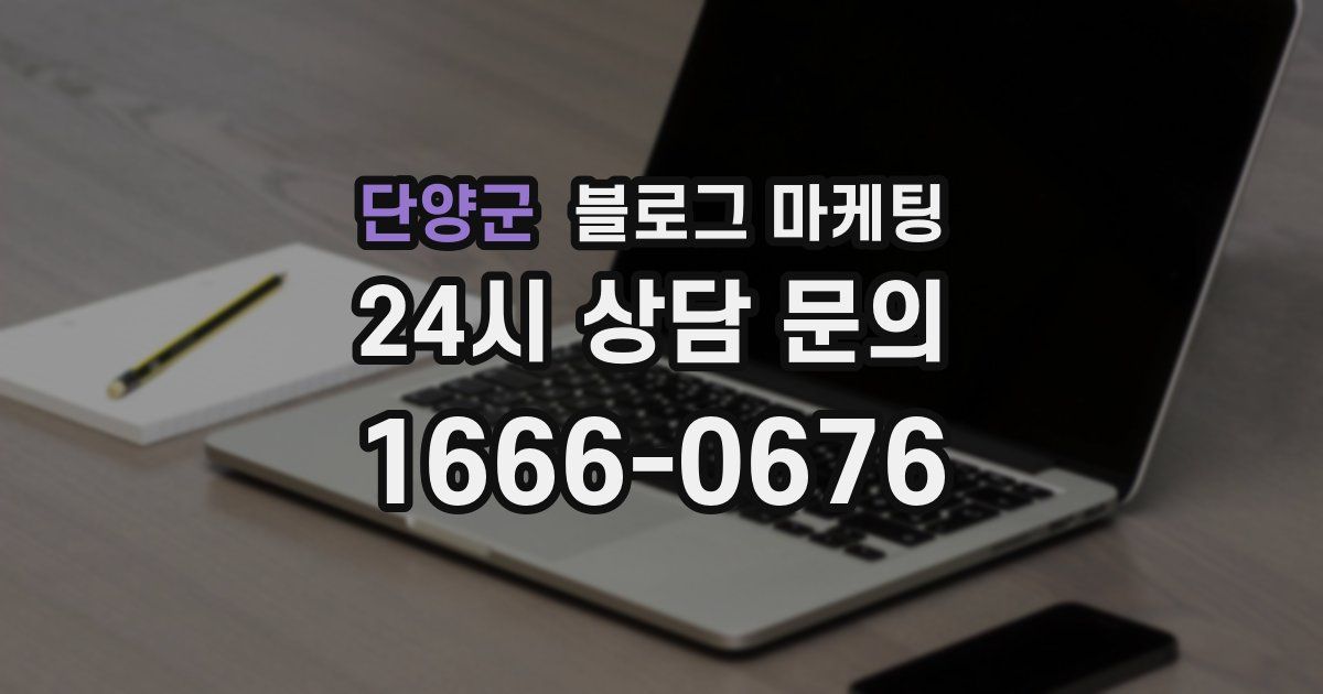 단양군 블로그 마케팅