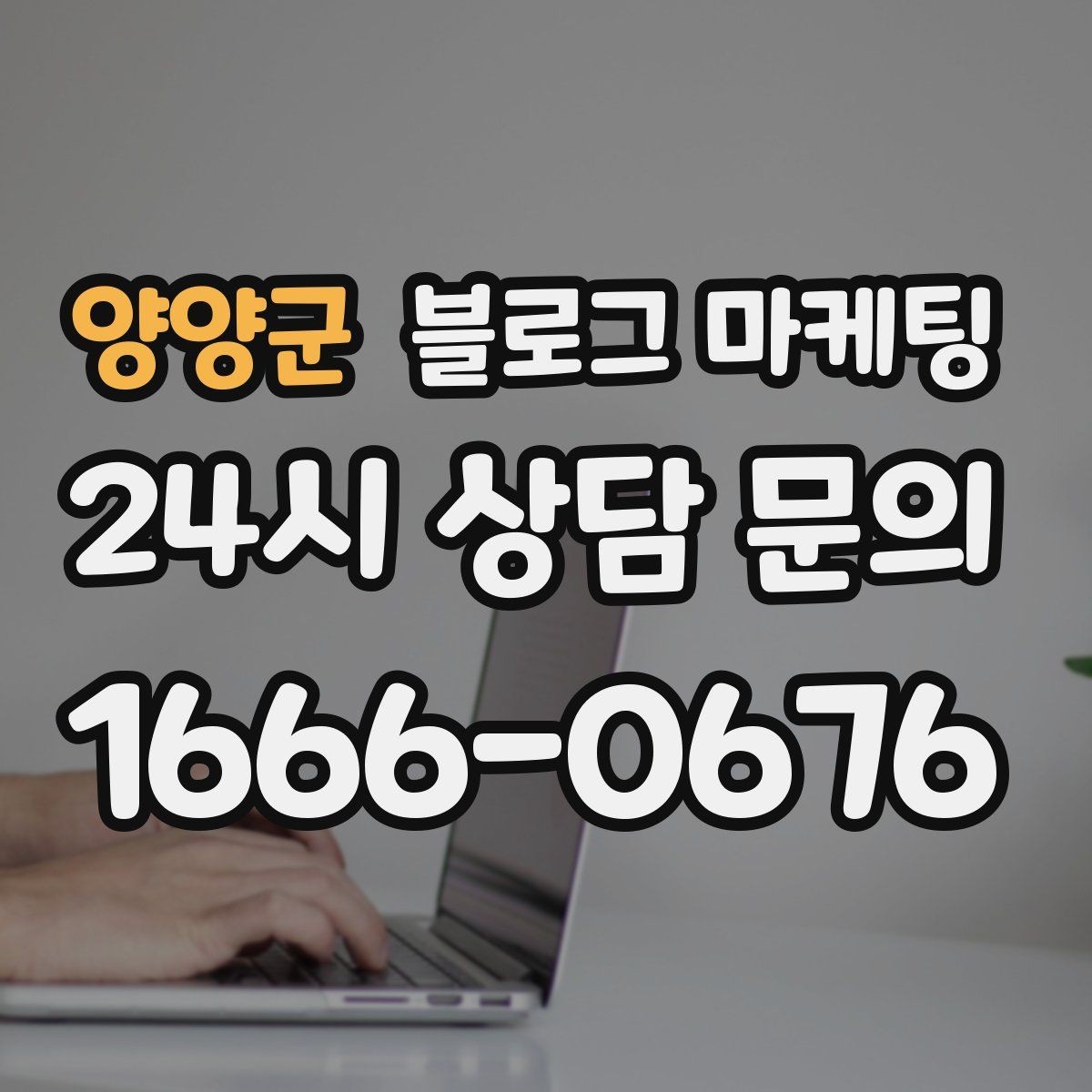 양양군 블로그 마케팅 늦은 시간 포장 주문을 안내하는 제목
