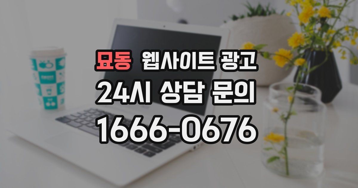묘동 웹사이트 광고