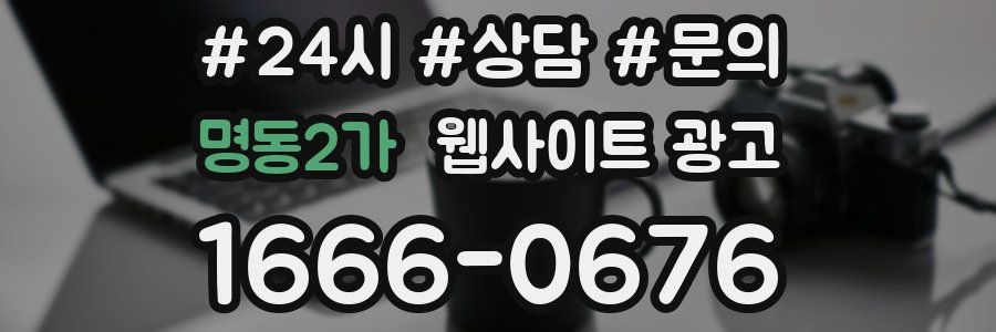 명동2가 웹사이트 광고