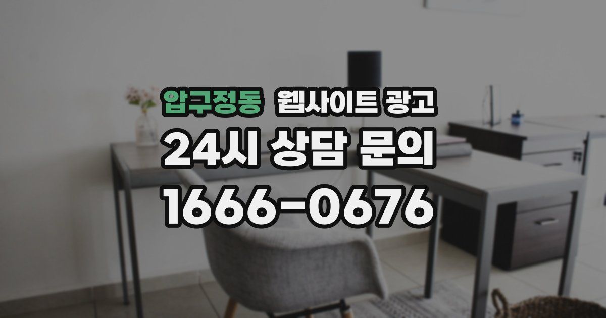 압구정동 웹사이트 광고