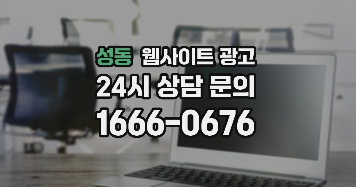 성동 웹사이트 광고