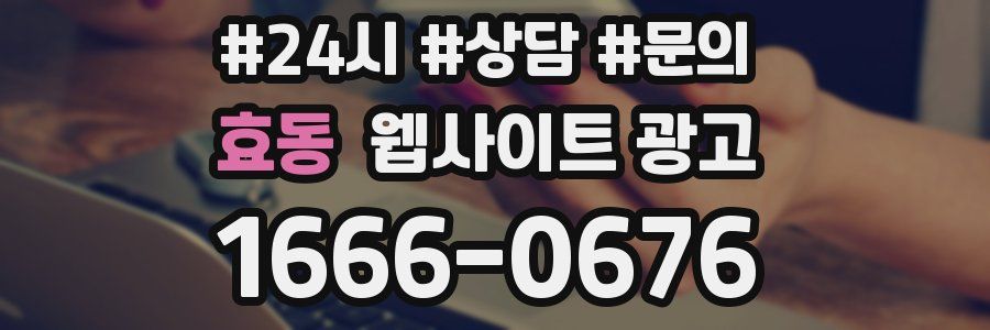 효동 웹사이트 광고