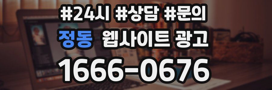 정동 웹사이트 광고