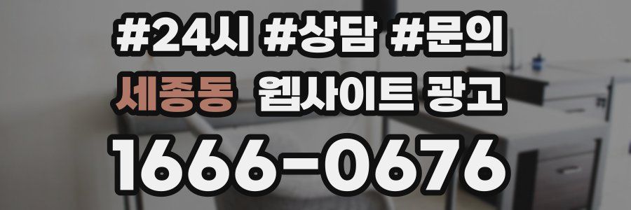 세종동 웹사이트 광고
